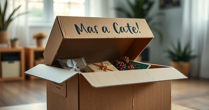 Caixa de Papelão com Tampa Personalizada para Presentes e Armazenamento Criativo