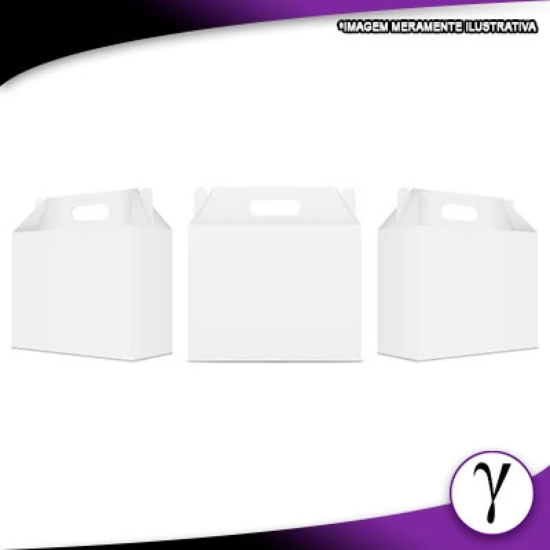 Caixa papelão tipo maleta
